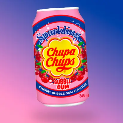 Chupa Chups cseresznyés rágó ízű szénsavas üdítőital 345ml DRS