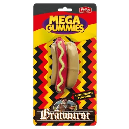 Mega Gummies német sültkolbász formájú óriás gumicukor 120g