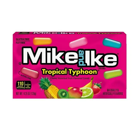 Mike and Ike trópusi gyümölcs ízű cukorkák 120g