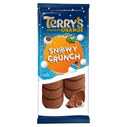 Terrys Snowy Crunch narancsos tejcsokoládé 90g