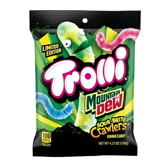 Trolli x Mountain Dew Limited Edition Sour Brite Crawlers gumicukor 120g